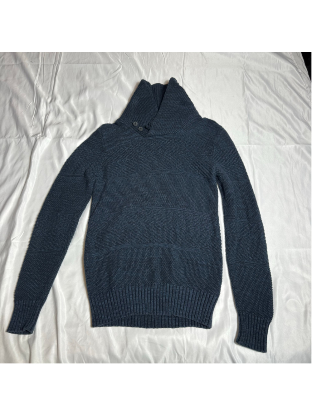 Men's H&M L.O.G.G. Blue Turtleneck Sweater Size XS